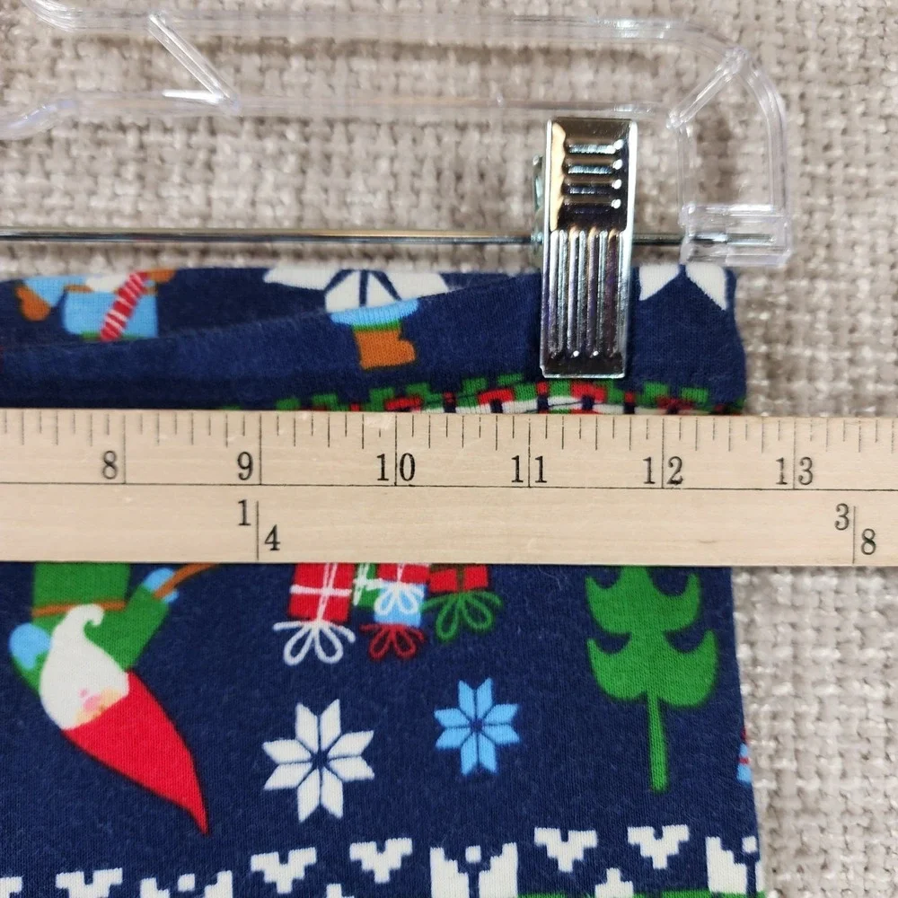 Hanna Andersson Organic Cotton Holiday Elf Pajama Set Youth US 14 Navy Blue
